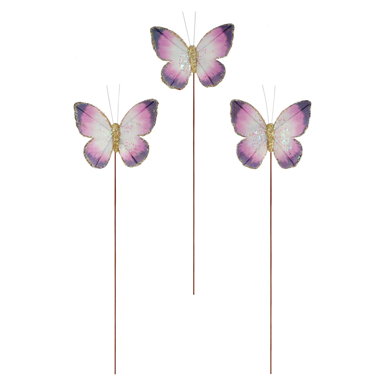 12 Packs: 3 ct. (36 total) Purple & Lavender Glitter Butterflies by Ashland®